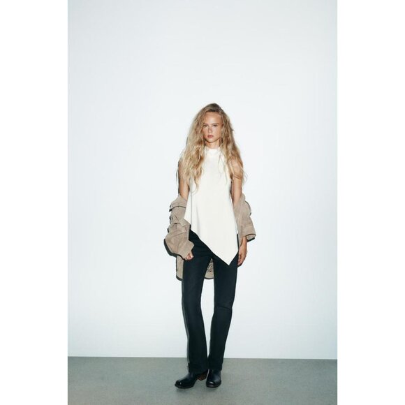 ZARA ASYMMETRIC HALTER TOP - Picture 2 of 8